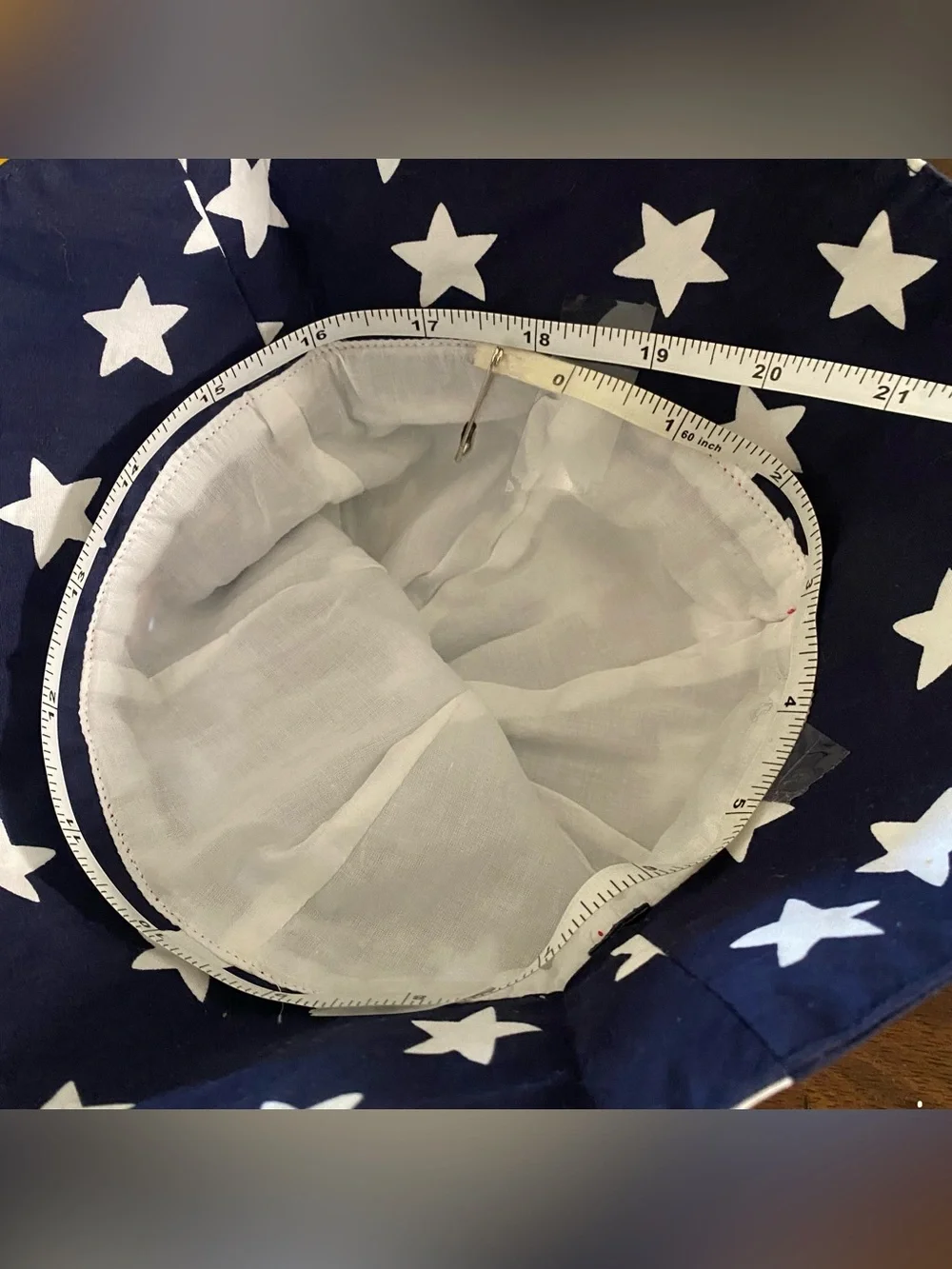 Gymboree Navy Star Print Sun Hat with Red Bow